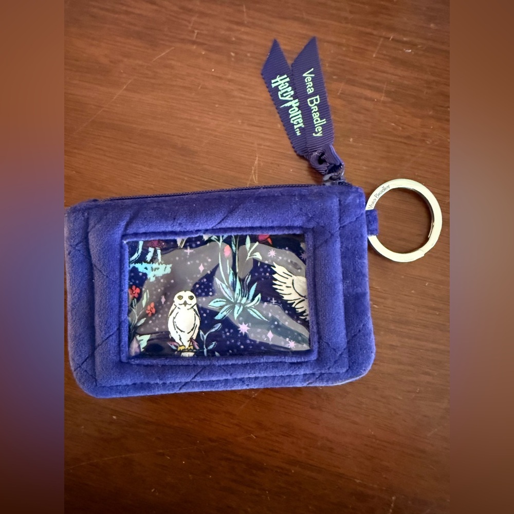 Vera Bradley Harry Potter Purple Soft Owl ID Case & Keychain
